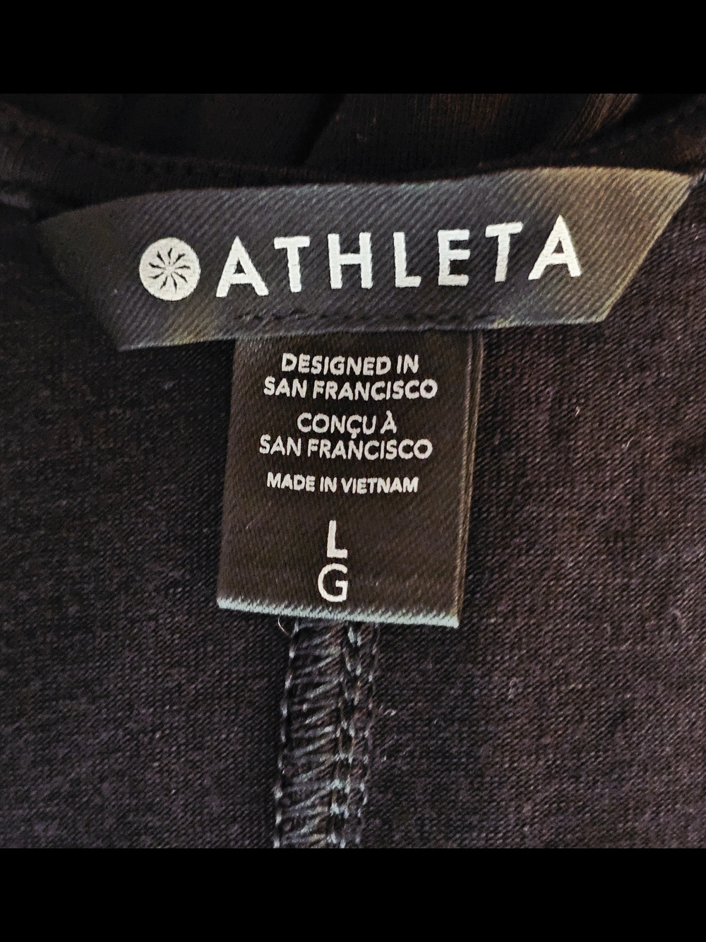 Athleta Nighttime Bliss Sleep Jumpsuit Black Romper 981316 Wide Leg Large - Picture 8 of 14